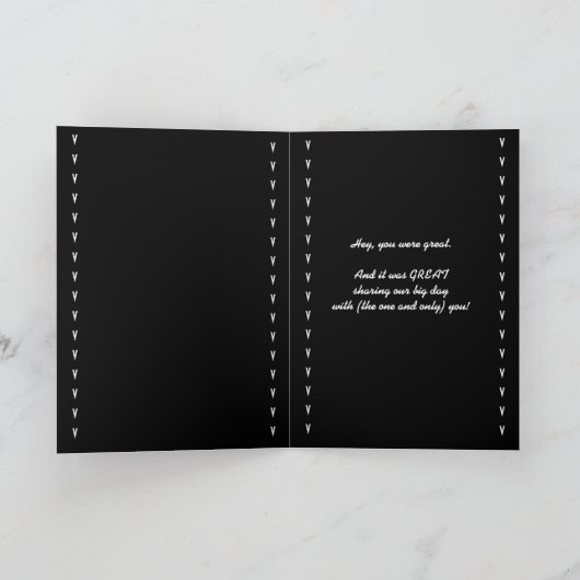 Carte De Remerciements NOM PERSONNALISÉ - Remerciements de mariage USHER (Intérieur)