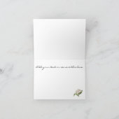 Carte De Remerciements Nom sur Elegant Fine Art Floral Drop (Intérieur)