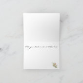 Carte De Remerciements Nom sur Elegant Fine Art Floral Drop (Intérieur)