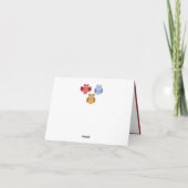 Carte De Remerciements Noms d'animaux de la forêt pour enfants modernes (Dos)