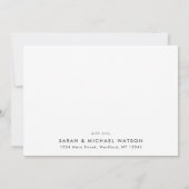 Carte De Remerciements Noms de mariage moderne calligraphie script élégan (Dos)