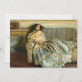Carte De Remerciements Nonchaloir, Repose de John Singer Sargent (Devant)