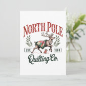 Carte De Remerciements North Pole Quilting Funny Quilting Sewing Lover (Debout devant)