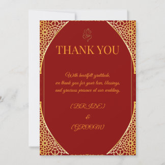 Carte De Remerciements Note de remerciement de mariage modifiable