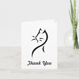 Carte De Remerciements Note de remerciement élégante de chat