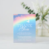 Carte De Remerciements Note de remerciement funéraire | Papillon arc-en-c (Debout devant)