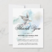 Carte De Remerciements Note de remerciement funéraire | Sympathy Dove (Devant)