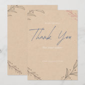 Carte De Remerciements Note de remerciement personnalisée avec MESSAGE pe (Devant / Derrière)