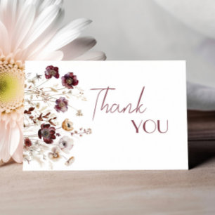 Carte De Remerciements Note de Remerciement pour Baby Shower avec Fleurs 