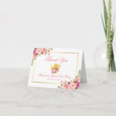 Carte De Remerciements Note de remerciement pour la fête de thé de mariag (Devant)