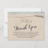 Carte De Remerciements Note de remerciement sur la plage | Mariage photo (Devant)