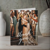 Carte De Remerciements Note de superposition de script photo Mariage de c