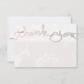 Carte De Remerciements Note florale couleur lavande (Devant)