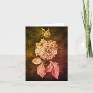 Carte De Remerciements Note personnalisable Peony Flower Art