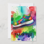 Carte De Remerciements "Notes de coeur" (Devant)