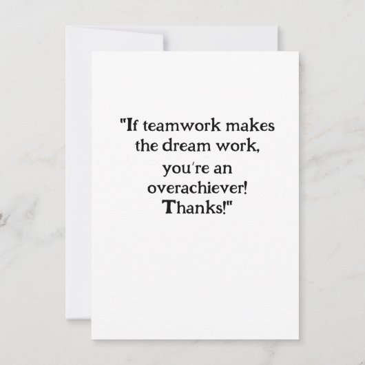 Carte De Remerciements "Notes de coeur" (Dos)