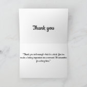 Carte De Remerciements "Notes de coeur" (Intérieur)