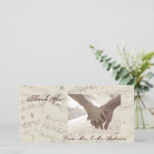 Carte De Remerciements Notes de musique romantique moderne Mariage de mus (Debout devant)