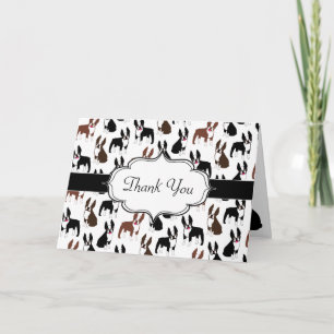 Carte De Remerciements Notes de remerciement de Boston Terrier