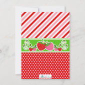 Carte De Remerciements Notes de remerciement de fraise (Dos)