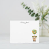 Carte De Remerciements Notes d'illustration de l'agrumes d'oranger (Debout devant)