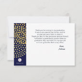 Carte De Remerciements Notes personnalisées par cercles pointillées (Dos)