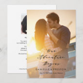 Carte De Remerciements Notre Aventure Modifiable Couleur Enregistrer La C (Devant / Derrière)