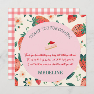 Carte De Remerciements Notre Berry Sweet Message d'anniversaire