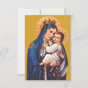Carte De Remerciements Notre-Dame du Mont-Carmel Image Pieuse