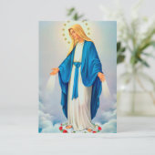 Carte De Remerciements Notre Dame Immaculée Conception (Debout devant)