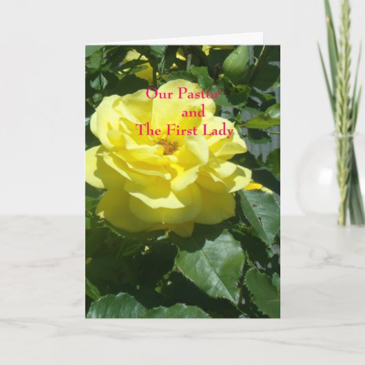 Carte De Remerciements Notre Pasteur et la Première Dame (Devant)