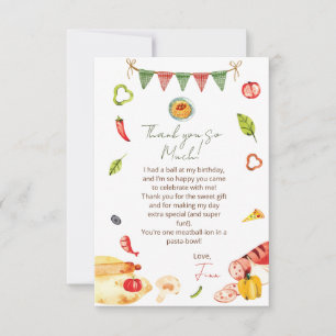 Carte De Remerciements Notre petit anniversaire de boulette de viande