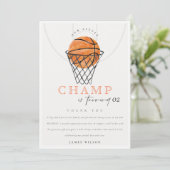 Carte De Remerciements Notre petit champion de basket-ball Anniversaire d (Debout devant)