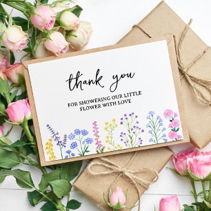 Carte De Remerciements Notre petite fête du jardin de printemps Fleur sau
