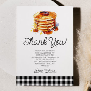 Carte De Remerciements Notre petite pile Pancakes Petit-déjeuner Annivers