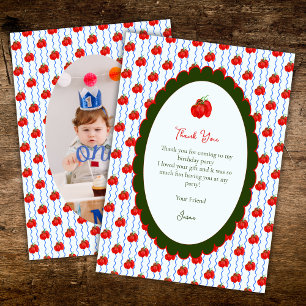 Carte De Remerciements Notre petite tomate tourne une photo d'un parti