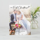 Carte De Remerciements Notre premier Mariage de Noël (Debout devant)