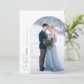 Carte De Remerciements Notre premier mariage de Noël (Debout devant)