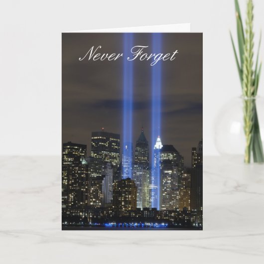 Carte De Remerciements N'oubliez jamais (Devant)