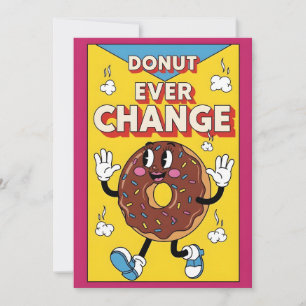 Carte De Remerciements N'oubliez Jamais de Changer cadeau de beignet mign