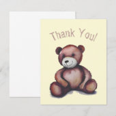 carte de remerciements nounours (Devant / Derrière)