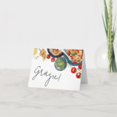 Carte De Remerciements Nourriture italienne à l'aquarelle C'est l'amour ! (Devant)