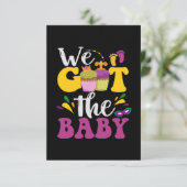 Carte De Remerciements Nous Avons Obtenu Bébé Mignonne Grossesse Mardi Gr (Debout devant)