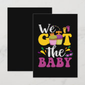 Carte De Remerciements Nous Avons Obtenu Bébé Mignonne Grossesse Mardi Gr (Devant / Derrière)