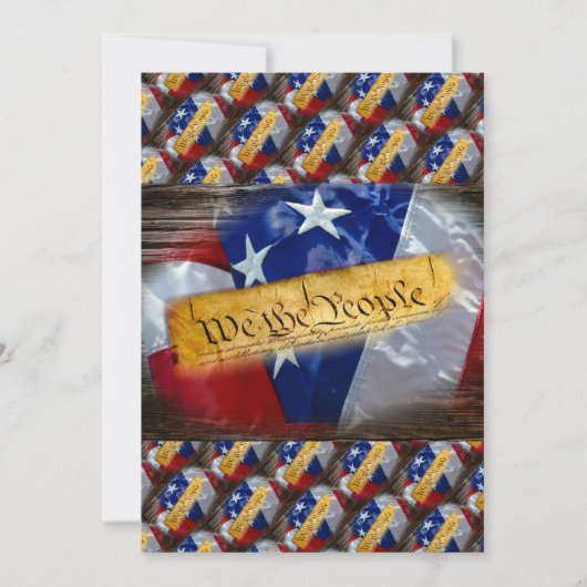 Carte De Remerciements Nous Le Peuple Drapeau Américain (Devant)