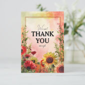 Carte De Remerciements 🌻 Nous ne pouvons pas vous remercier Sunny Petals (Debout devant)