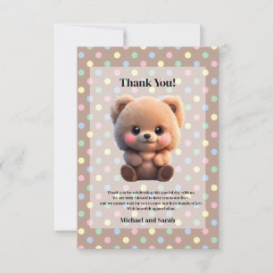 Carte De Remerciements Nous pouvons Bearly Wait Baby shower ours en peluc