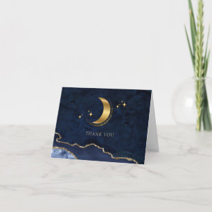Carte De Remerciements Nous sommes au-dessus de la lune Étoiles dorées Fê