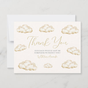 Carte De Remerciements Nous sommes sur un nuage neuf Baby Shower Remercie