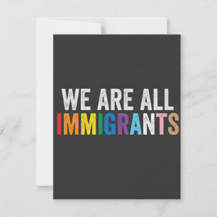 Carte De Remerciements Nous sommes tous des immigrants LGBT Rainbow Ally
